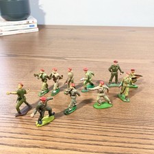 Figurines Starlux Parachutistes Français Années 60 Soldats Vintage en Plastique