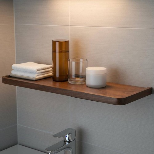 Tablette murale noyer - murale, en