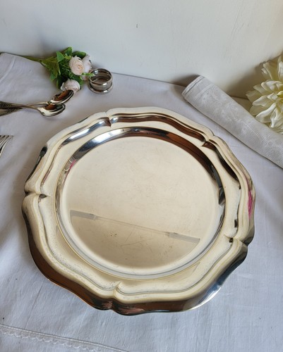 Plat service rond métal - service, en
