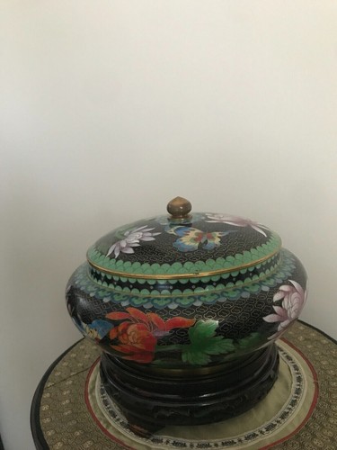 Cloisonne bonbonniere bronze - bonbonniere,