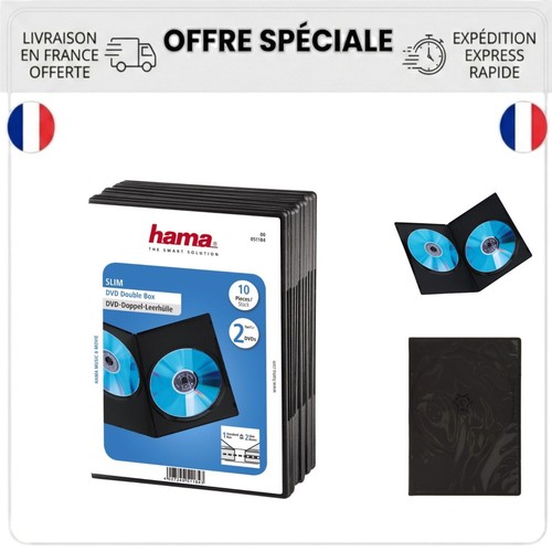 Hama boîtier dvd slim double - dvd,