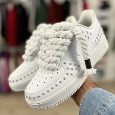 Nike Air Force 1 Femme Blanc Original 07 37 38 39 40 Chaussures De Sport Clous