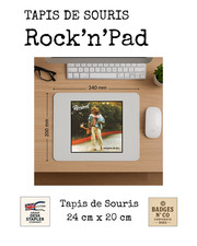 Tapis de souris Renaud Rock’n’Pad chanson française rebelle art visuel collector