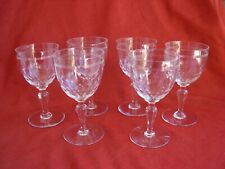 BACCARAT,CHAUNY,ECAILLES FILETS,SERIE DE 6 VERRES EAU EN CRISTAL,DEBUT XX.
