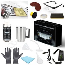 Kit Rénovation Phare Voiture Polissage Anti-Rayure Restauration Optique Polymère