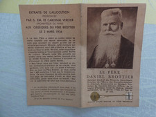 image pieuse relique pere daniel brottier etoffe ayant touché le pere brottier