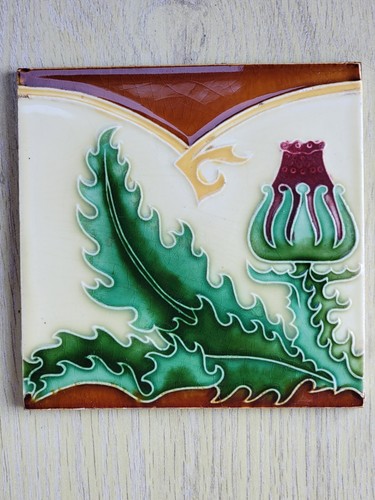 Carreau faience art nouveau - faience,