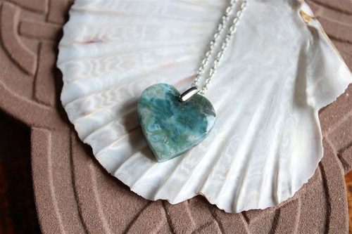 Collier cœur larimar - de,