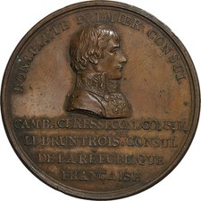 France, Médaille, Napoléon Bonaparte, Consulat, Colonne nationale de la place