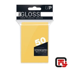 50 Protège Cartes Deck Protector Sleeves PRO GLOSS STANDARD UltraPRO - JAUNE