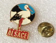 pin's régions FRANCE  + en vente région  Alsace + cigognes