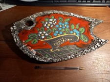 Plat décoratif céramique de Vallauris en forme de poisson