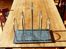  PORTE REVUE Livre revues magazines en marbre et arceaux chromés vintage