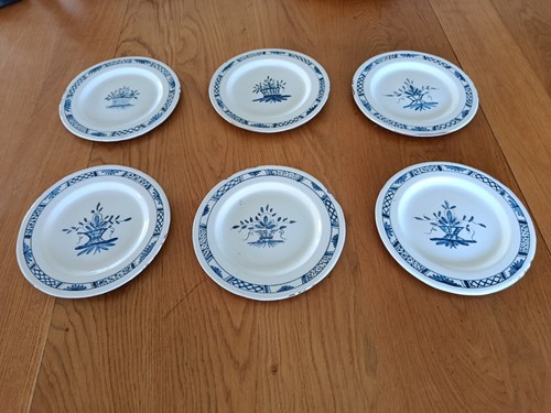 Assiettes dessert cul - 6, à