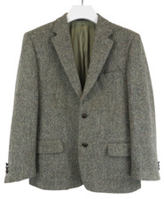 Harris Tweed x Kilmaine Blazer Homme (UK) 40 Marron Doublé Main Tissé Pure Laine