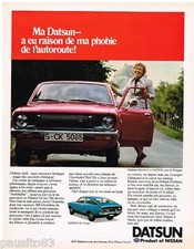 PUBLICITE ADVERTISING 095  1977  DATSUN  La 120Y coupé