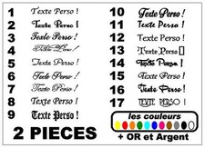 2x Stickers réservoir moto