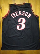 Maillot de basket 76ers de Philadelphie signé Allen Iverson avec COA JSA