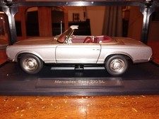 MERCEDES 230SL W113 CONVERTIBLE 1963 GREY METAL NOREV 183498 1:18