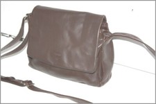 ROSSI FIRENZE Petit Sac Besace Cuir Marron Foncé TBE