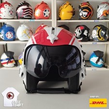 TOP GUN WOLFPACK HGU-33 FLIGHT HELMET MOVIE PROP PILOT AVIATOR USN NAVY +T-SHIRT