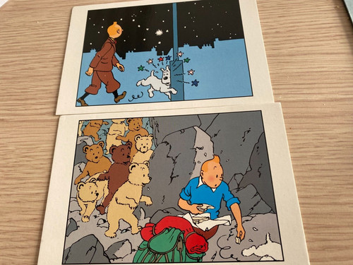Lot cartes postales tintin - lot,