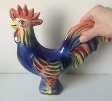 sculpture coq ceramique