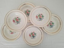 Assiettes Creuses en Porcelaine Opaque Ancienne Digoin Sarreguemines Modèle Pamo