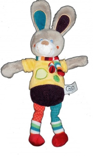 Doudou lapin chien rond - rond, mots