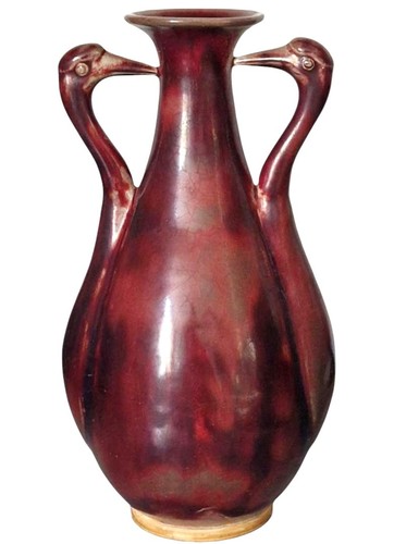 Vase ancien grès flammé - vase, en
