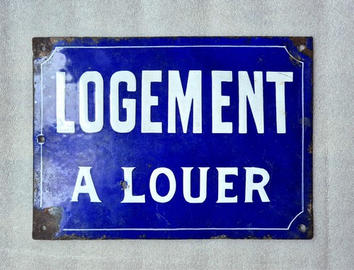 Plaque émaillée bombée - plaque,