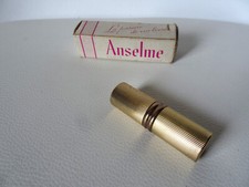 Ancien Étui Porte Rouge à Lèvres doré ANSELME années 50 Vintage NEUF