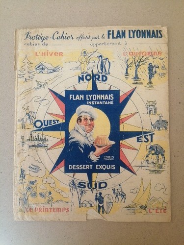 Ancien protège cahier flan - ancien,