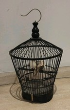 Cage 2 Oiseaux Décorative À Pile AA Fonctionnelle Cuicui Avec Crochet 