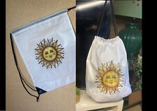 Sac à dos compact pliable léger cordon , dessin soleil  sport vélo