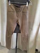 Superbe Pantalon Slim Cuir Agneau Marron Ventcouvert 34 Jamais Porté 