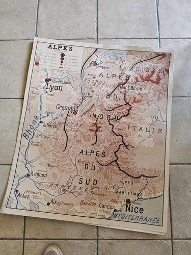 Carte ancienne scolaire - carte,