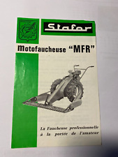 Notice Commerciale STAFOR  Motofaucheuse MFR - Non daté