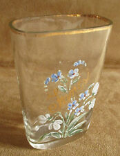 ancien verre de cure de Budapest verre soufflé émaillé peint Hongrie XIX ème