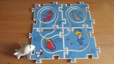 Jeu vintage QUICK Aéroport "puzzle"  AIRQUICK  avion mécanique roulant sur piste