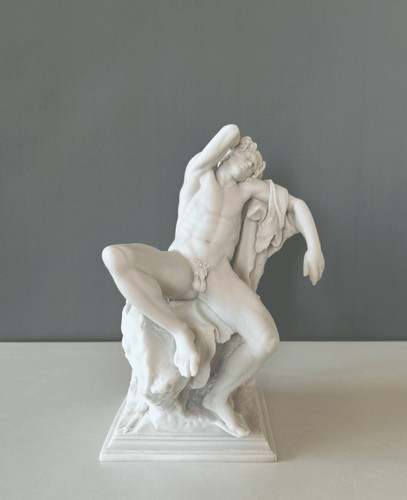 Statue satyre ivre faune - statue,