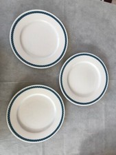 3 ASSIETTES PLATES PUBLICITAIRES "LUSTUCRU" en  porcelaine -  Diamètre 25 cm 