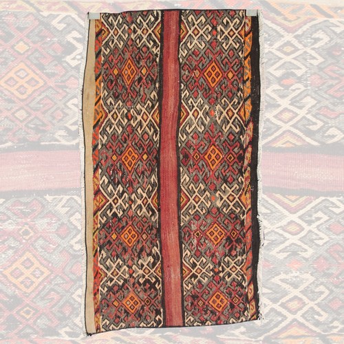 Kilim ancien rustique - , fait