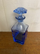 Carafe Ancienne Whisky Liqueur Estelle Colored + Bouchon Cristal Bleu #C781