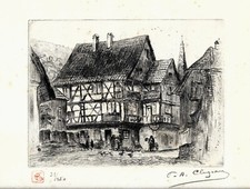 P.A. CLUZEAU gravure pointe