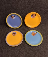 Lot 4 Assiettes Disneyland Paris ESSO 19,5cm Mickey Minnie Pluto Pinocchio 