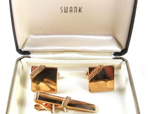 Vintage goldtone cufflinks - cufflinks, &
