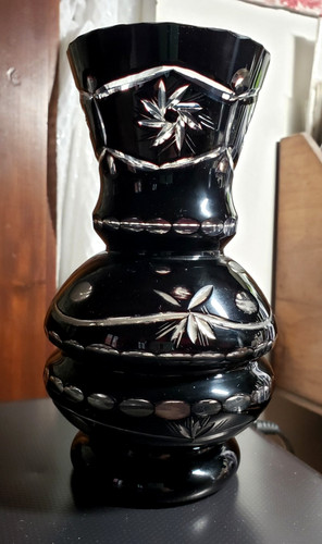 Vase ancien cristal boheme - vase,