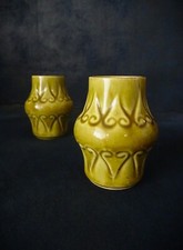 x2 Vase 8cm céramique W Germany Mid century Design vintage 50 70 (état à voir)