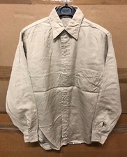 GENUINE US ARMY VIETNAM CHINO SHIRT MAN'S COTTON POPLIN EX COND !!!! 14 1/2 X 32